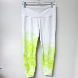 Athleta Elation Mineral 7/8 Leggings‎ White Lime Green